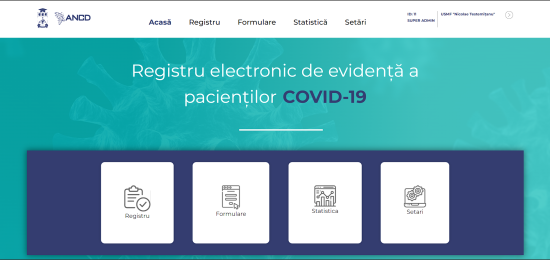 Registrul electronic de evidență al pacienților Covid-19